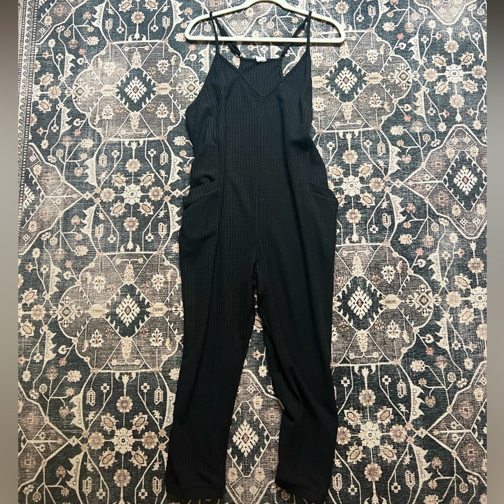 Black knit romper